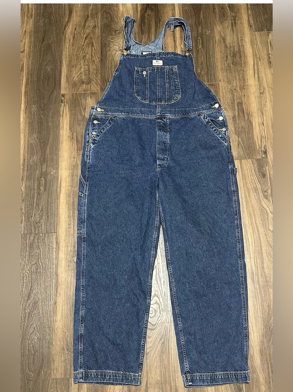 Vintage Polo Jeans Co Ralph Lauren Denim Overalls Men’s Medium Grunge Y2K Blue
